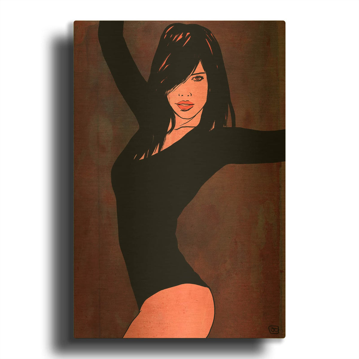 'Striking a Pose' By Giuseppe Cristiano Gold Metal Wall Art