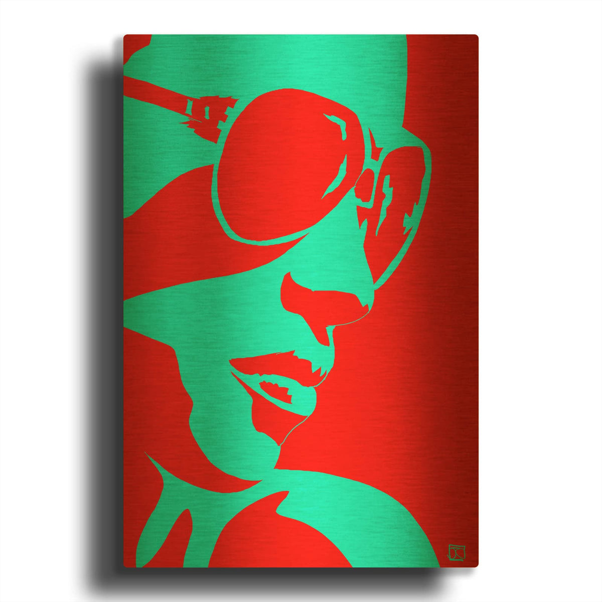 'Sunglasses' By Giuseppe Cristiano Gold Metal Wall Art