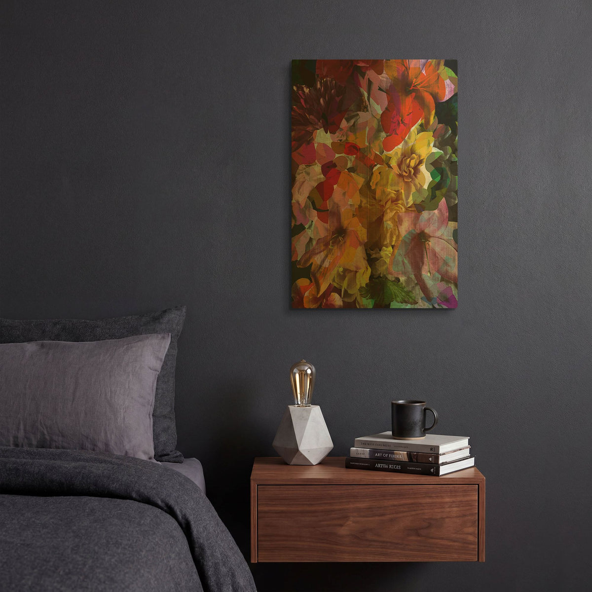 'Abstract Floral' By Shandra Smith Gold Metal Wall Art