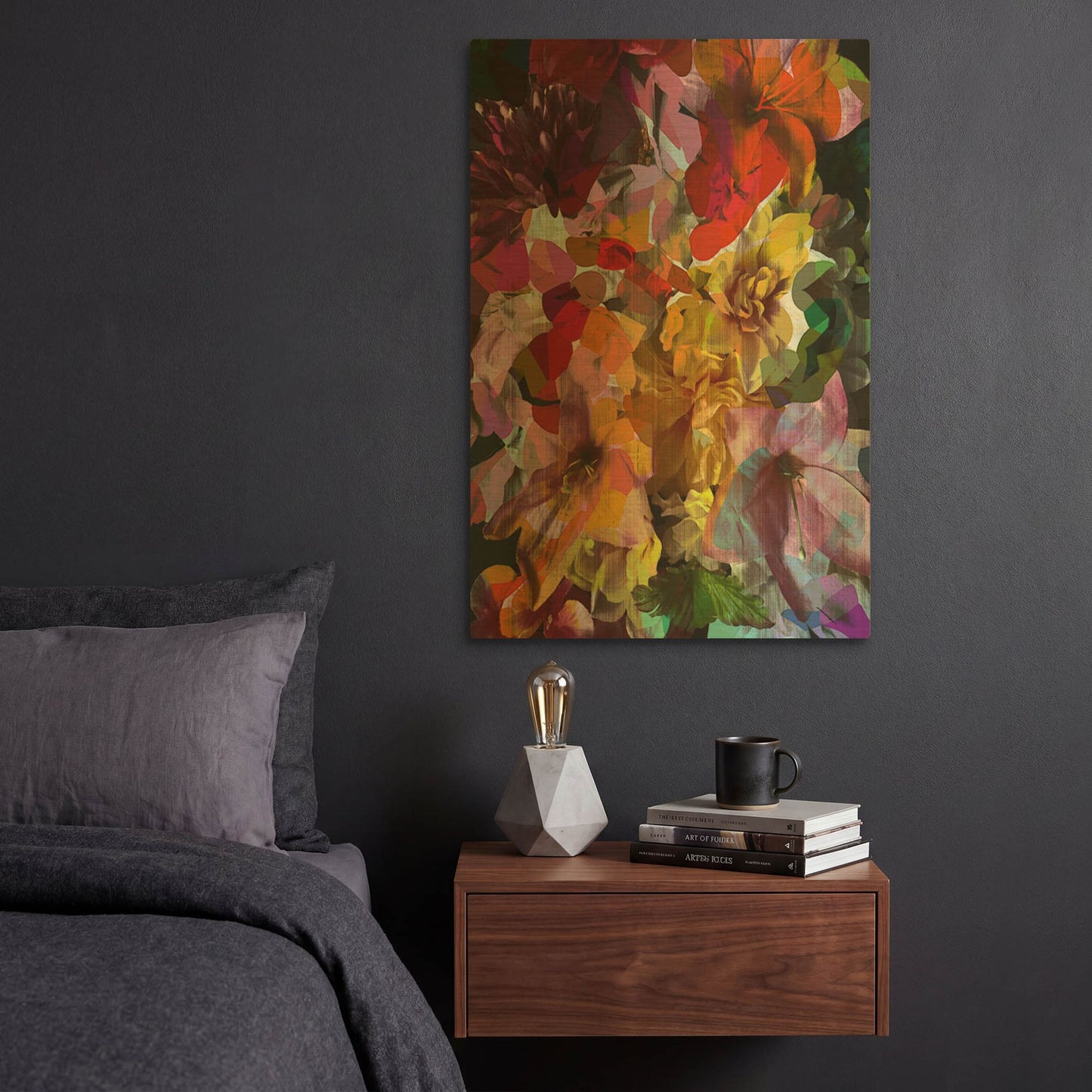 'Abstract Floral' By Shandra Smith Gold Metal Wall Art