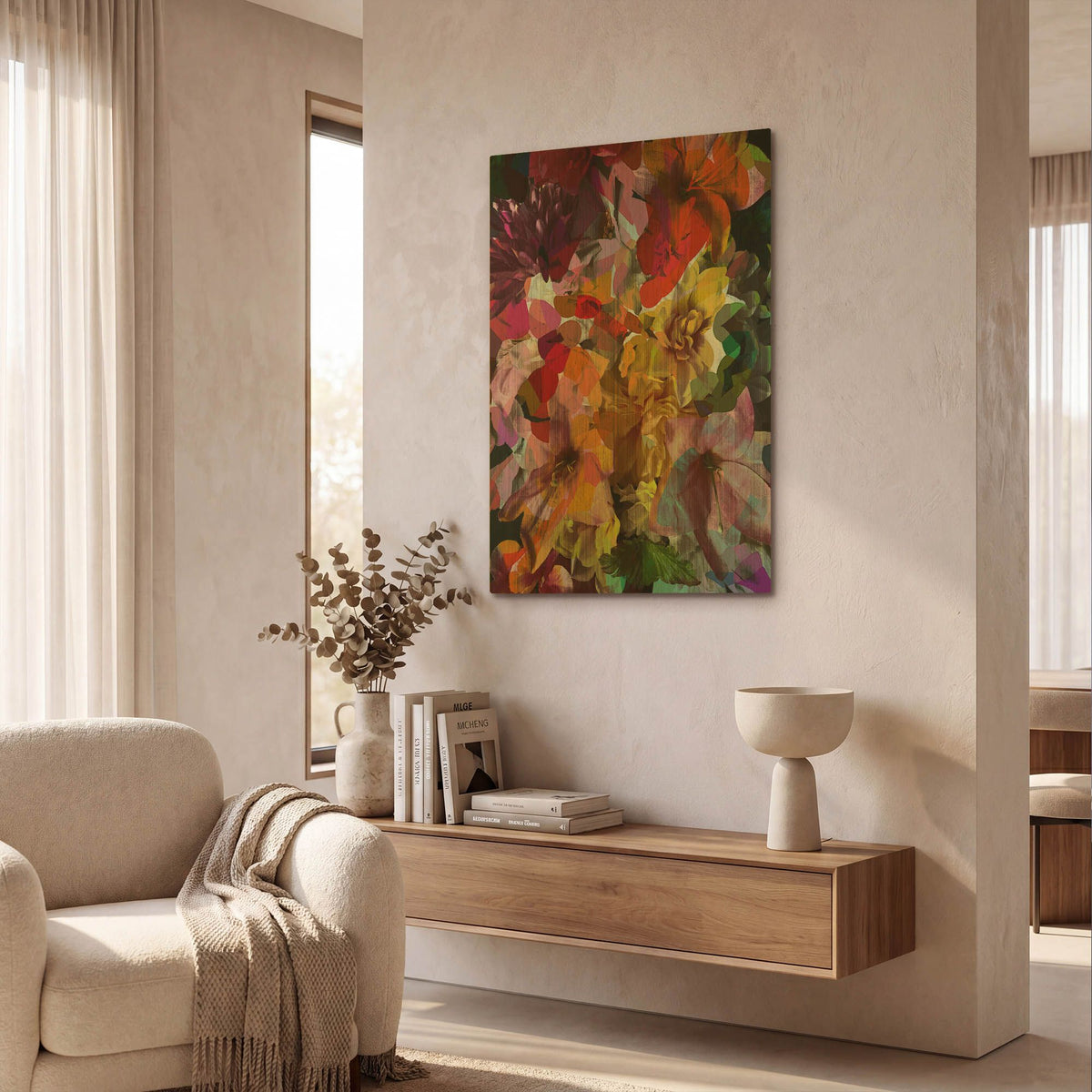 'Abstract Floral' By Shandra Smith Gold Metal Wall Art