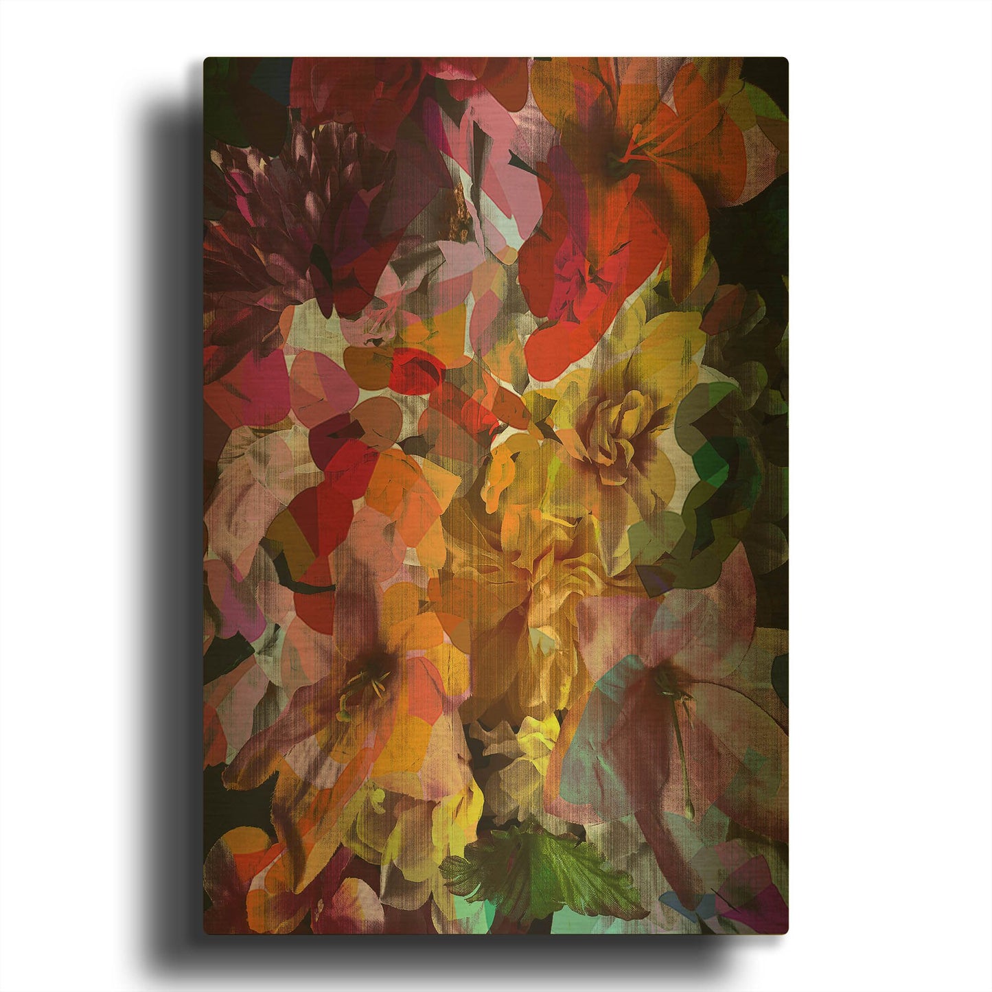 'Abstract Floral' By Shandra Smith Gold Metal Wall Art