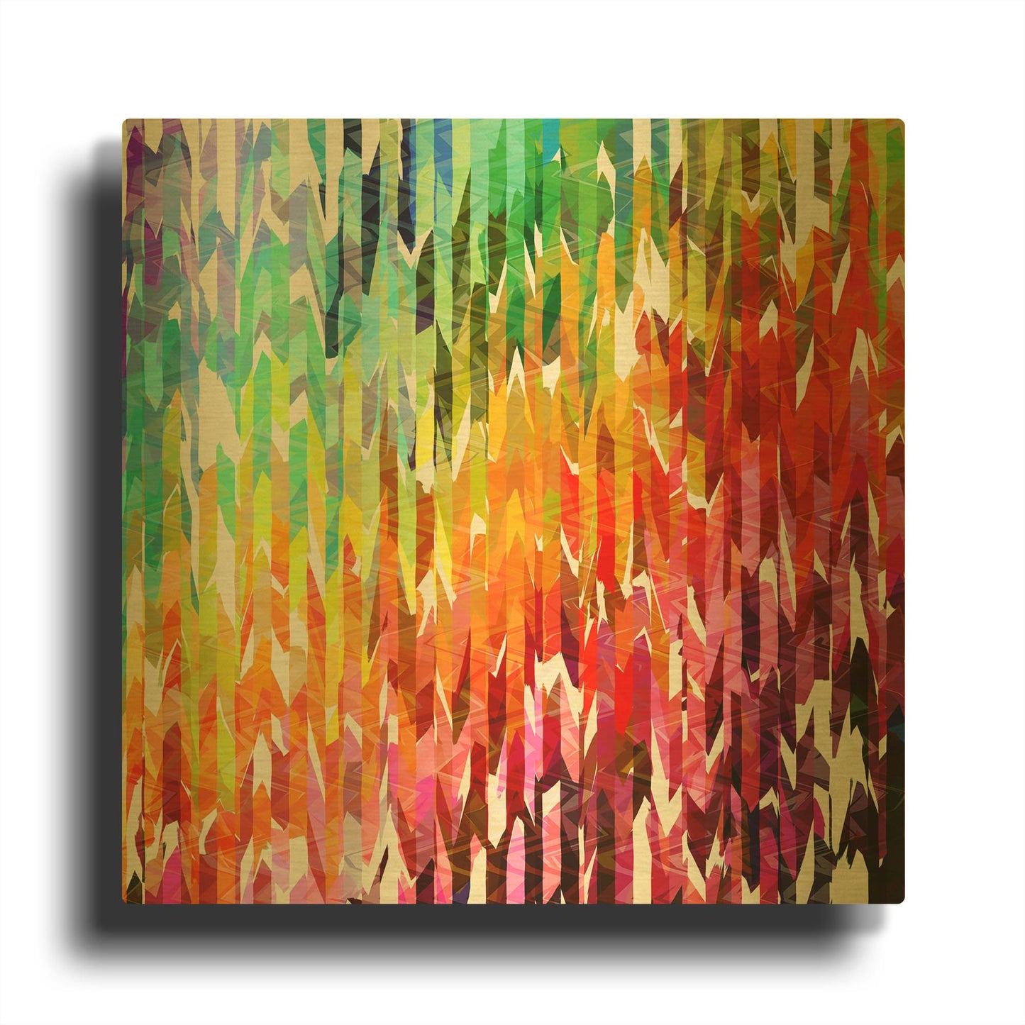 'Designer Stripes' By Shandra Smith Gold Metal Wall Art
