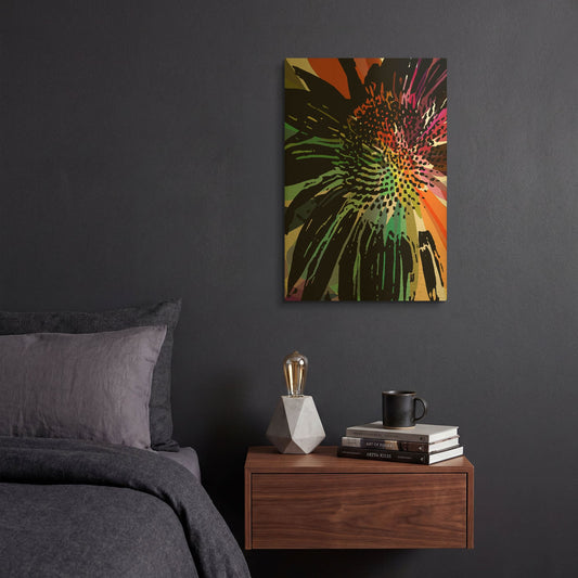'Flower 25' By Shandra Smith Gold Metal Wall Art