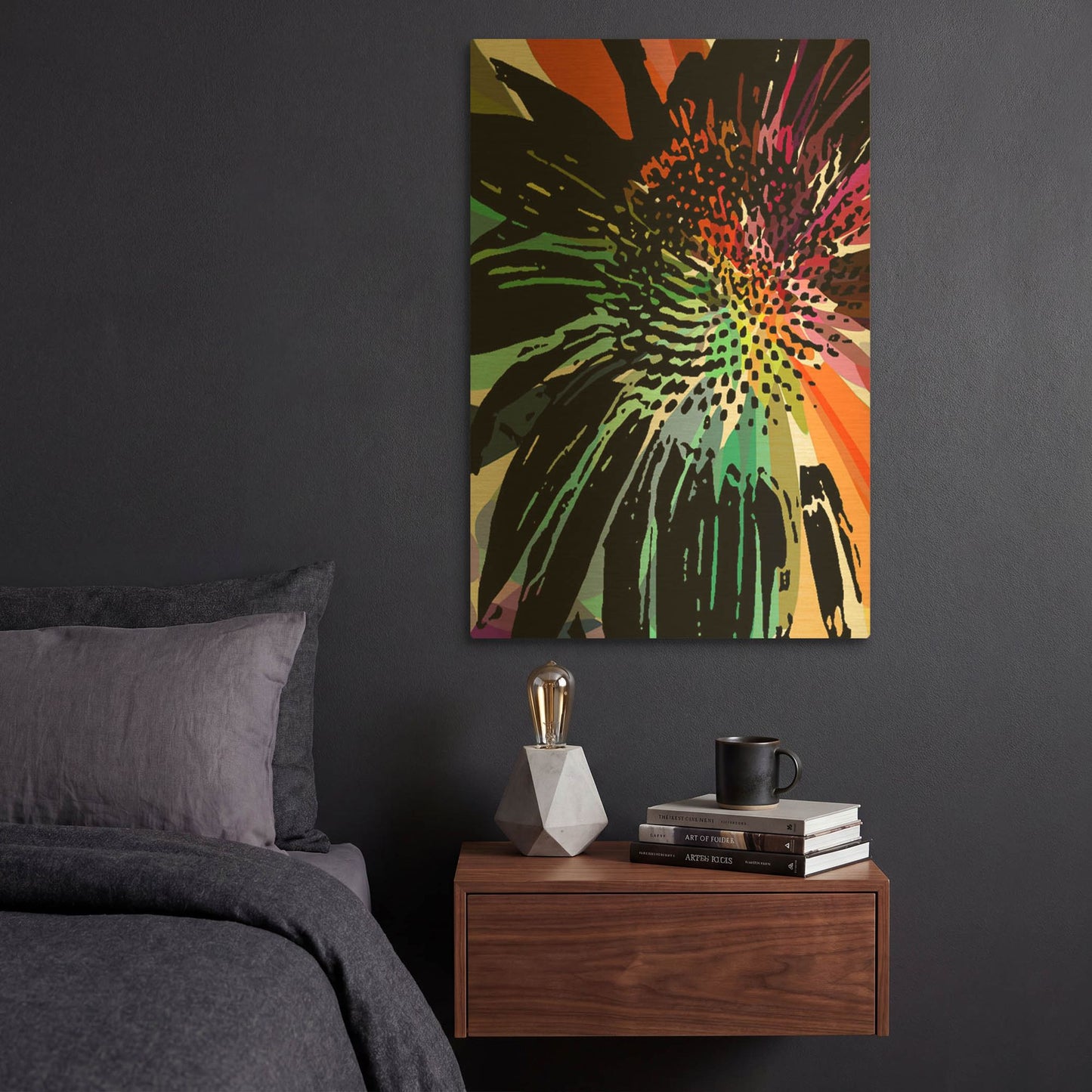 'Flower 25' By Shandra Smith Gold Metal Wall Art