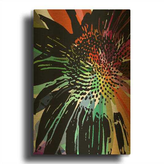 'Flower 25' By Shandra Smith Gold Metal Wall Art