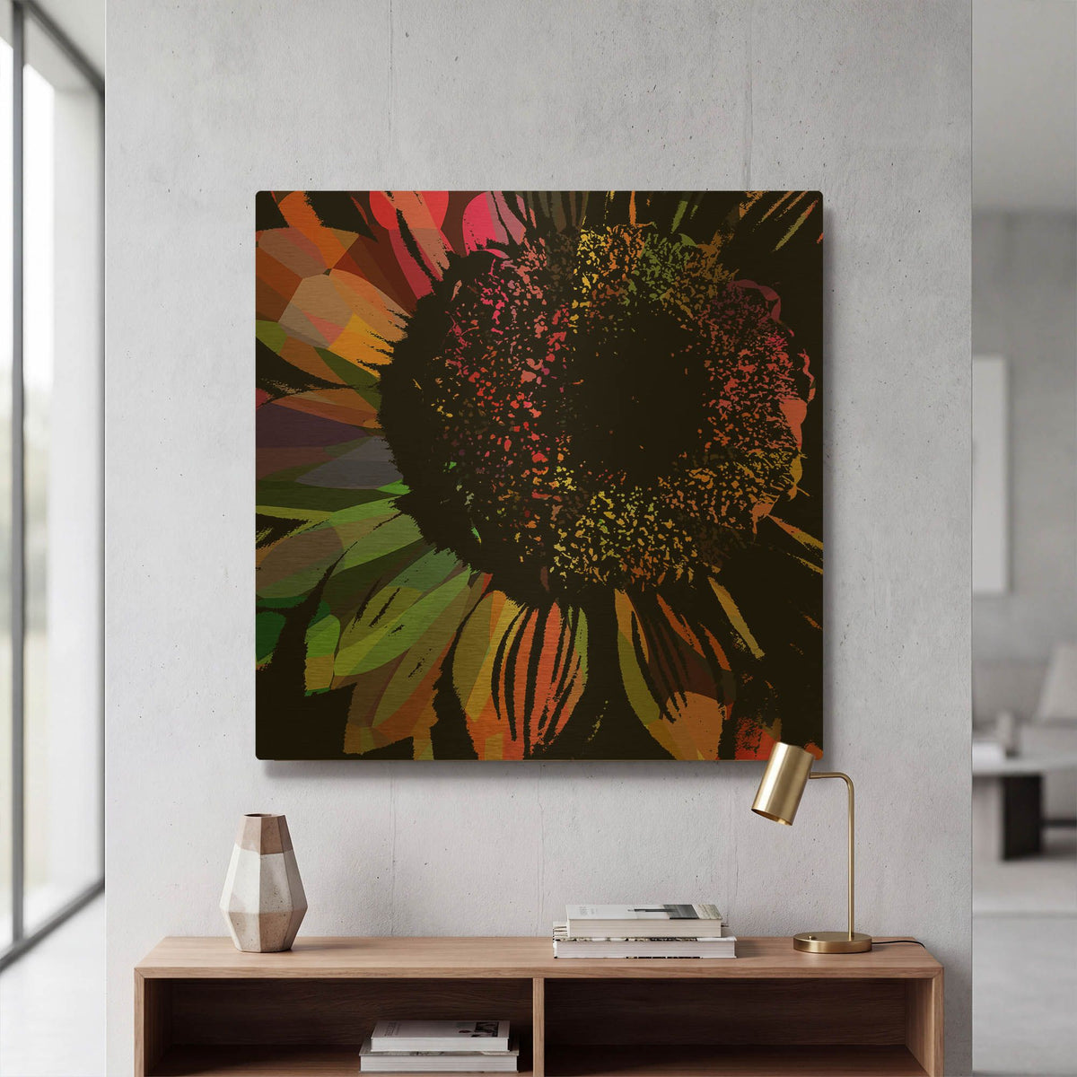 'Flower 30' By Shandra Smith Gold Metal Wall Art
