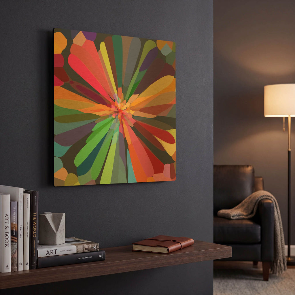 'Flower 12' By Shandra Smith Gold Metal Wall Art