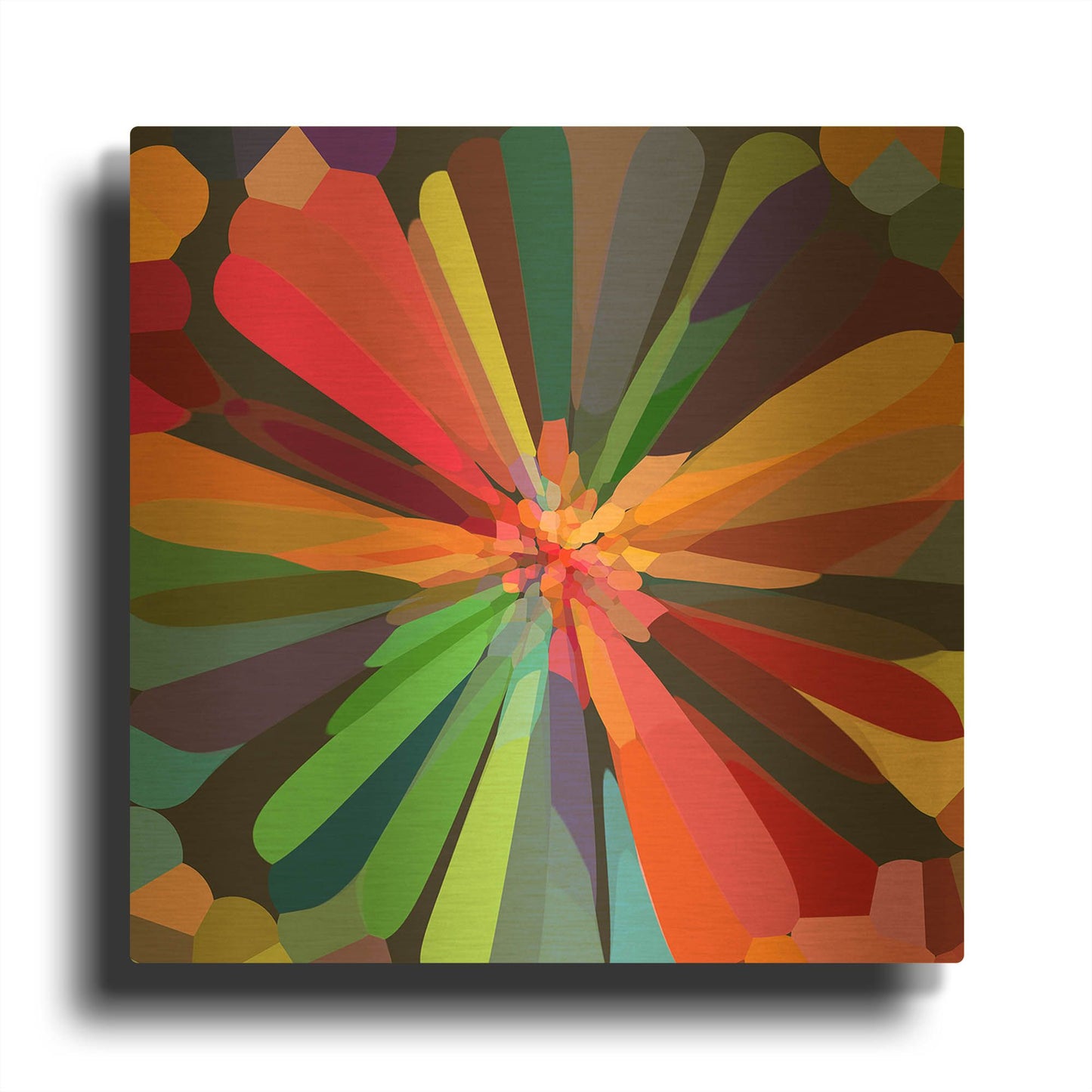 'Flower 12' By Shandra Smith Gold Metal Wall Art