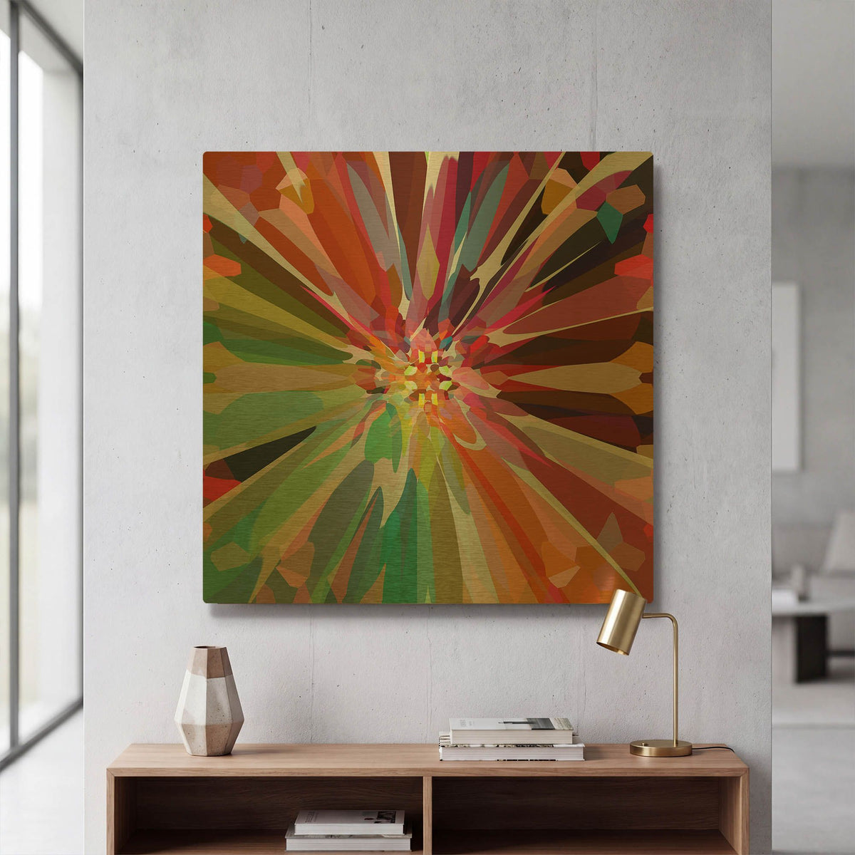 'Flower 16' By Shandra Smith Gold Metal Wall Art