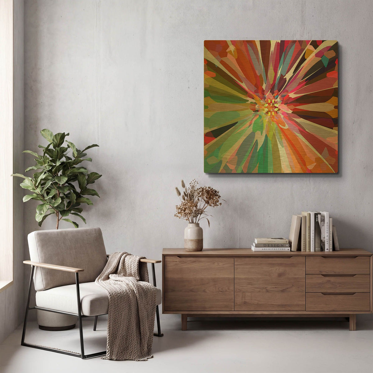 'Flower 16' By Shandra Smith Gold Metal Wall Art