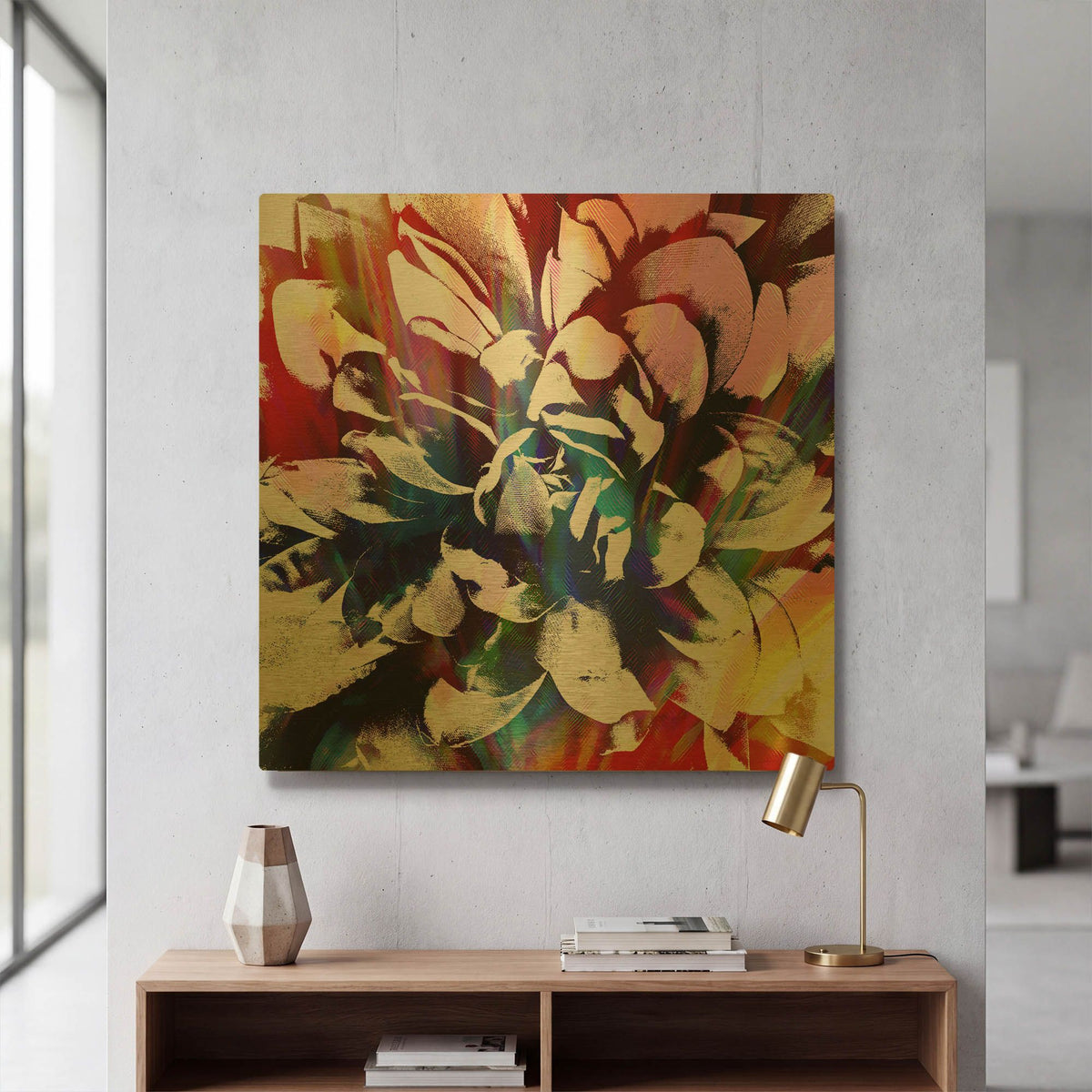 'Flower Power' By Shandra Smith Gold Metal Wall Art