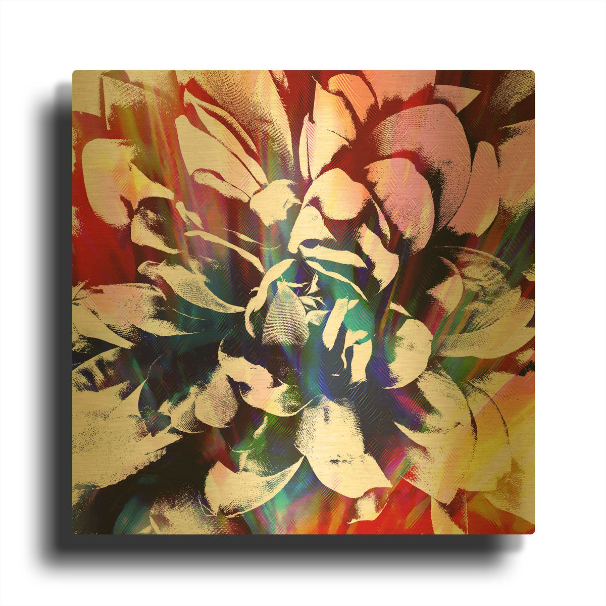 'Flower Power' By Shandra Smith Gold Metal Wall Art