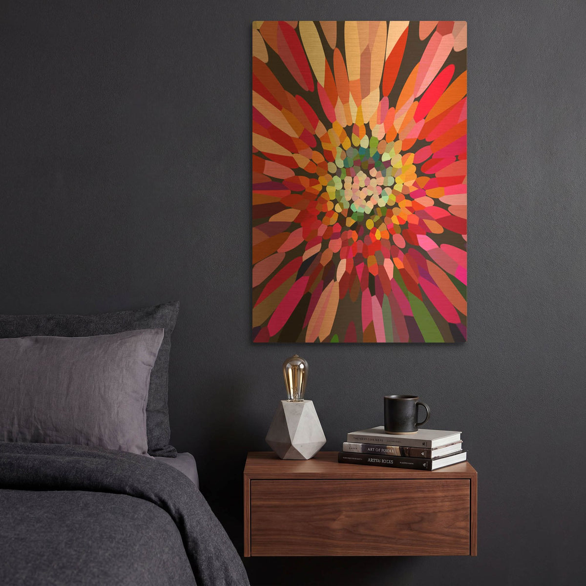 'Pink Flower' By Shandra Smith Gold Metal Wall Art