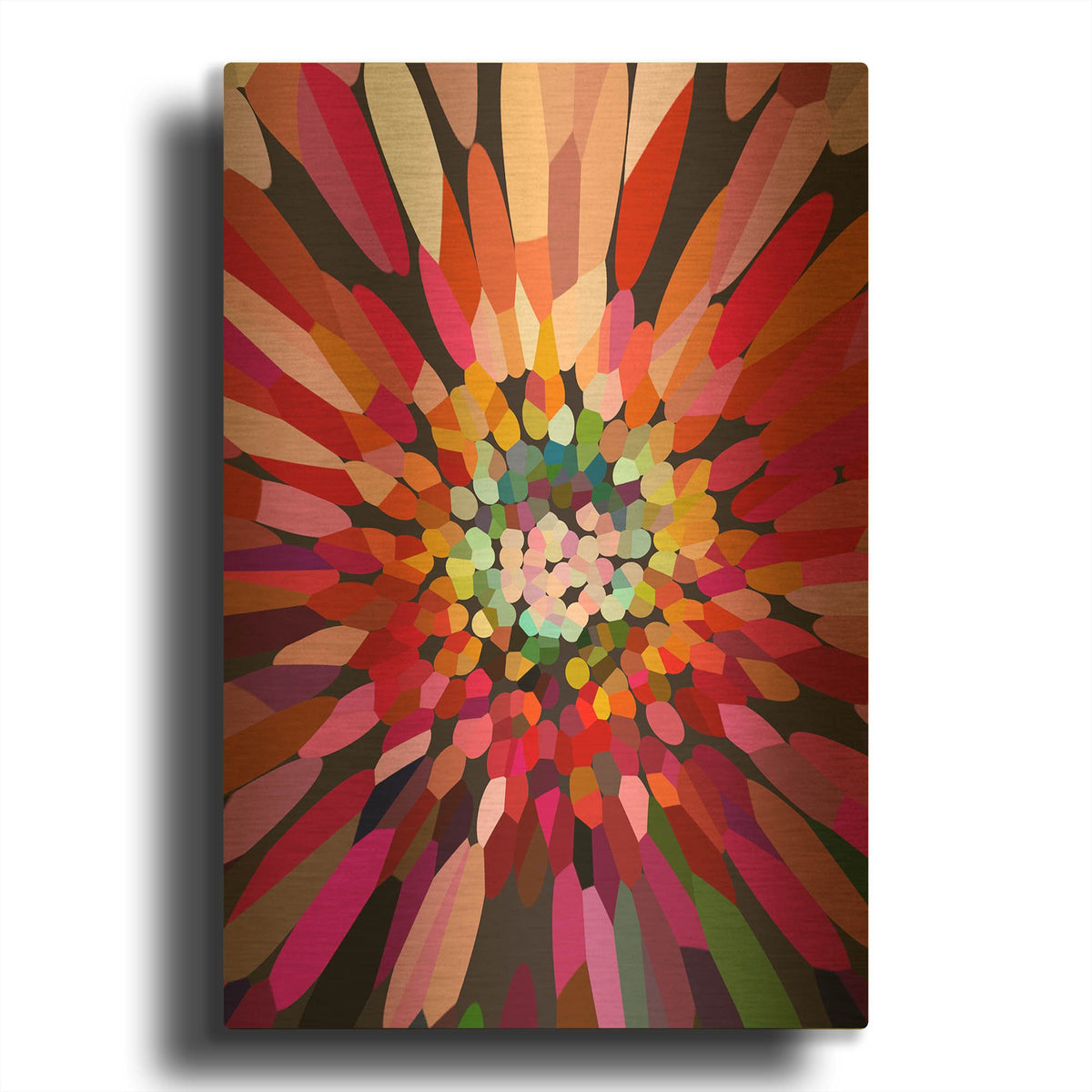 'Pink Flower' By Shandra Smith Gold Metal Wall Art