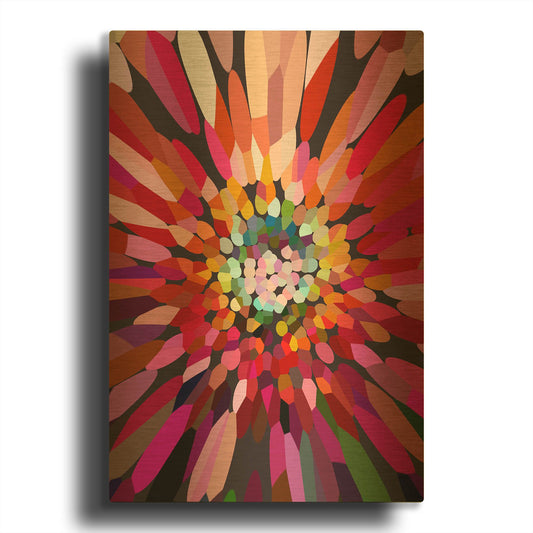 'Pink Flower' By Shandra Smith Gold Metal Wall Art
