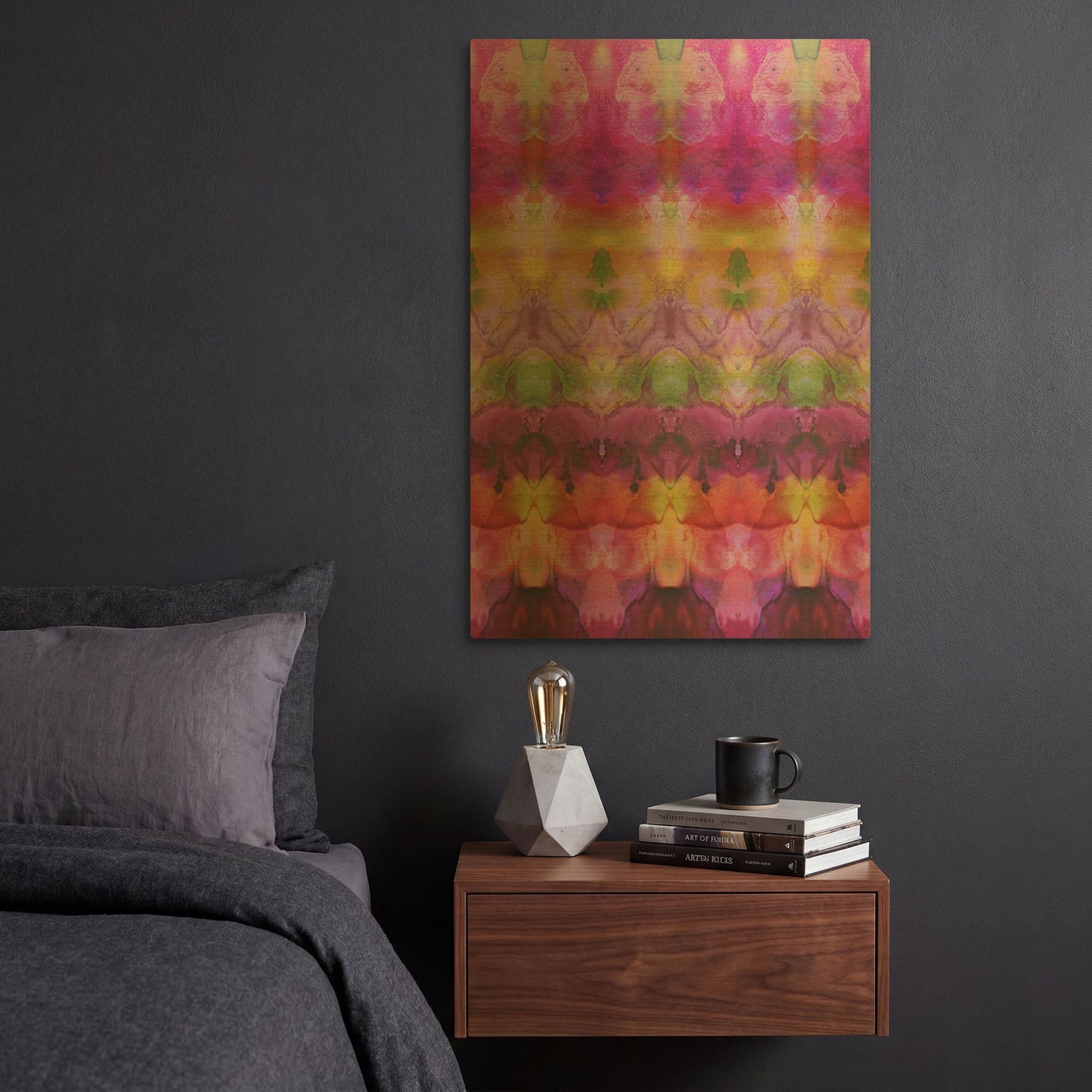 'Pinky Inks' By Shandra Smith Gold Metal Wall Art