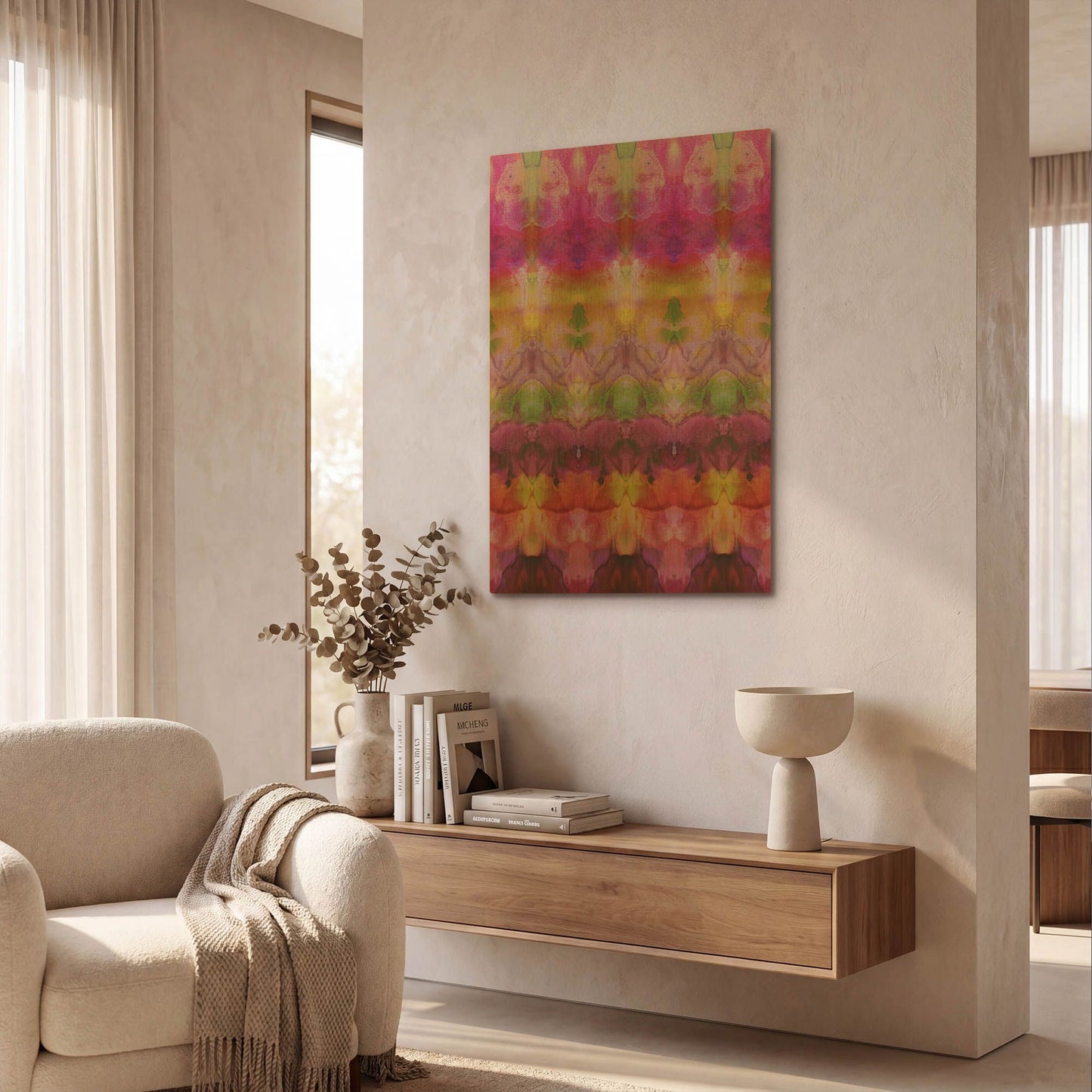 'Pinky Inks' By Shandra Smith Gold Metal Wall Art