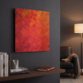 'Purple & Orange' By Shandra Smith Gold Metal Wall Art