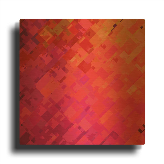 'Purple & Orange' By Shandra Smith Gold Metal Wall Art