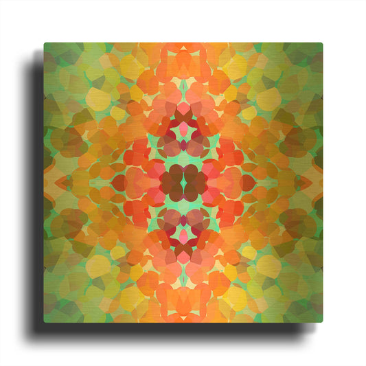 'Swimming with Colors' By Shandra Smith Gold Metal Wall Art