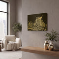'Zebra I' By Debra Van Swearingen Gold Metal Wall Art