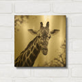 'Giraffe I' By Debra Van Swearingen Gold Metal Wall Art