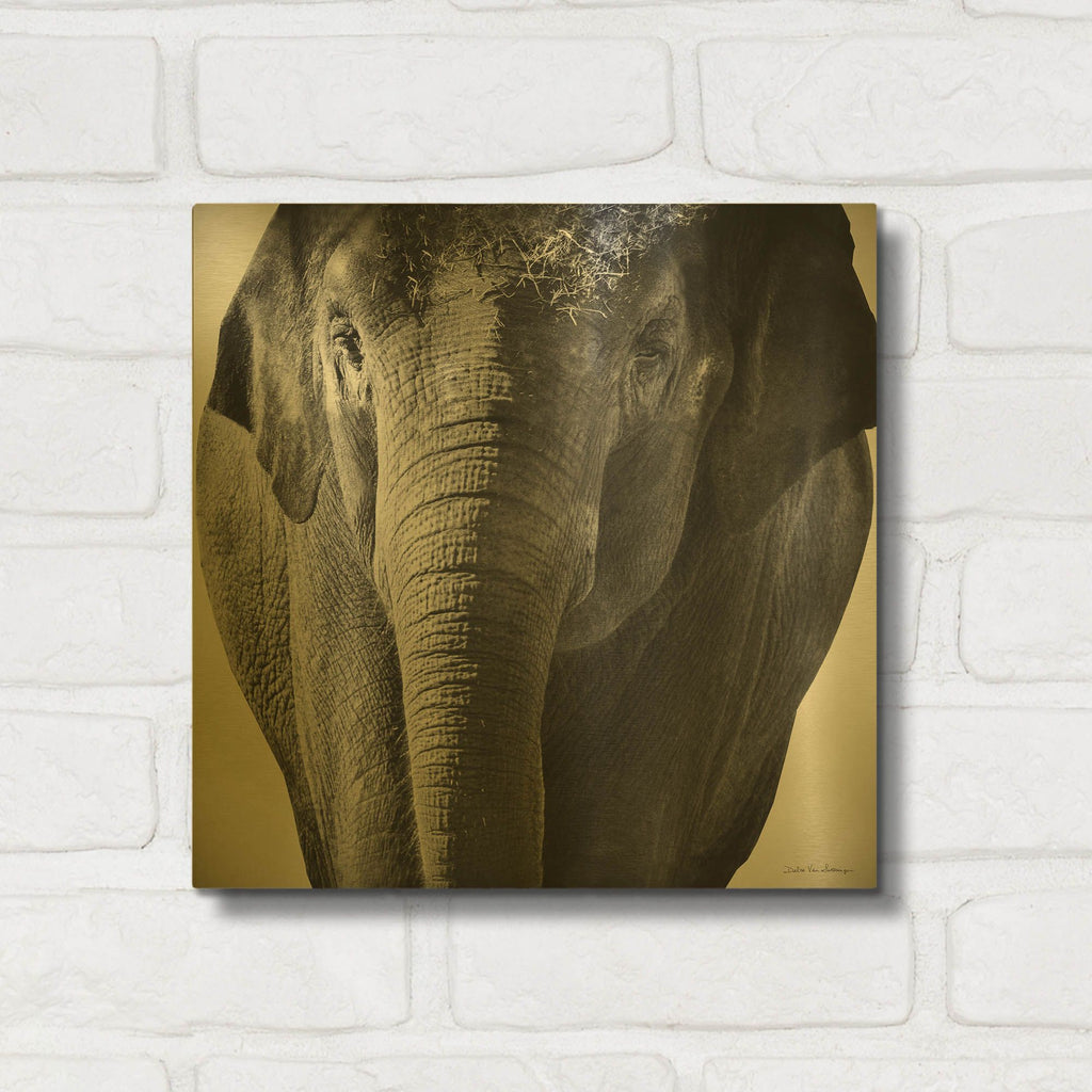 'Elephant I' By Debra Van Swearingen Gold Metal Wall Art
