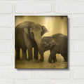 'Elephant III' By Debra Van Swearingen Gold Metal Wall Art