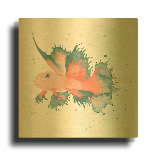 'Splash VI' By Elyse DeNeige Gold Metal Wall Art