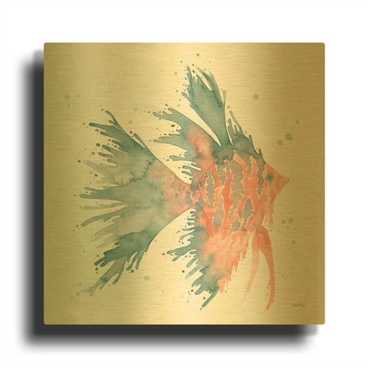 'Splash V' By Elyse DeNeige Gold Metal Wall Art