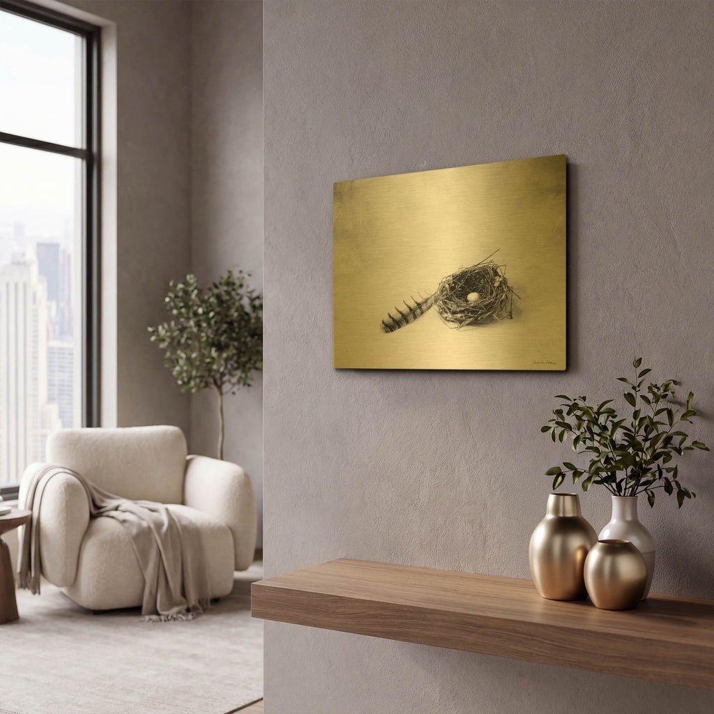 'Nestled IV' By Debra Van Swearingen Gold Metal Wall Art