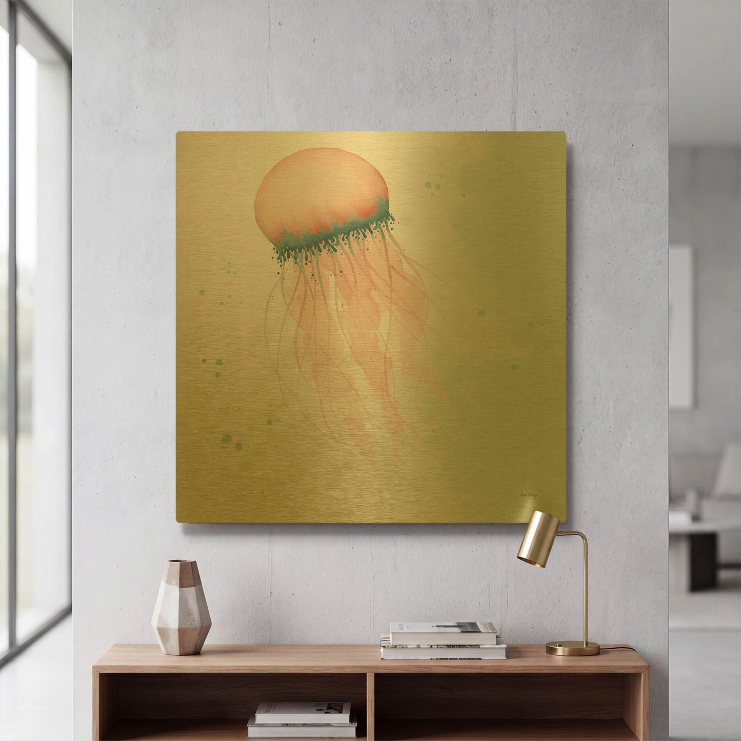 'Splash IV' By Elyse DeNeige Gold Metal Wall Art