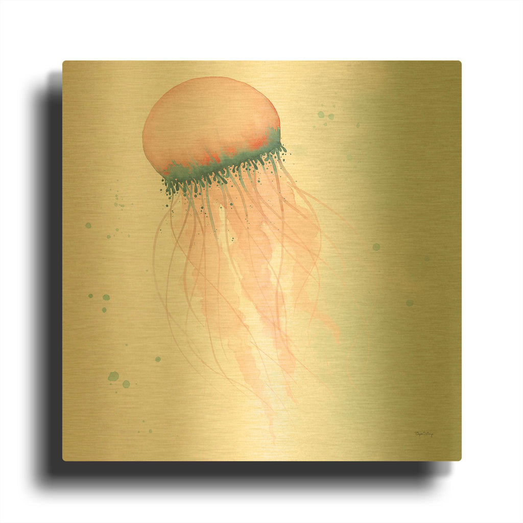 'Splash IV' By Elyse DeNeige Gold Metal Wall Art