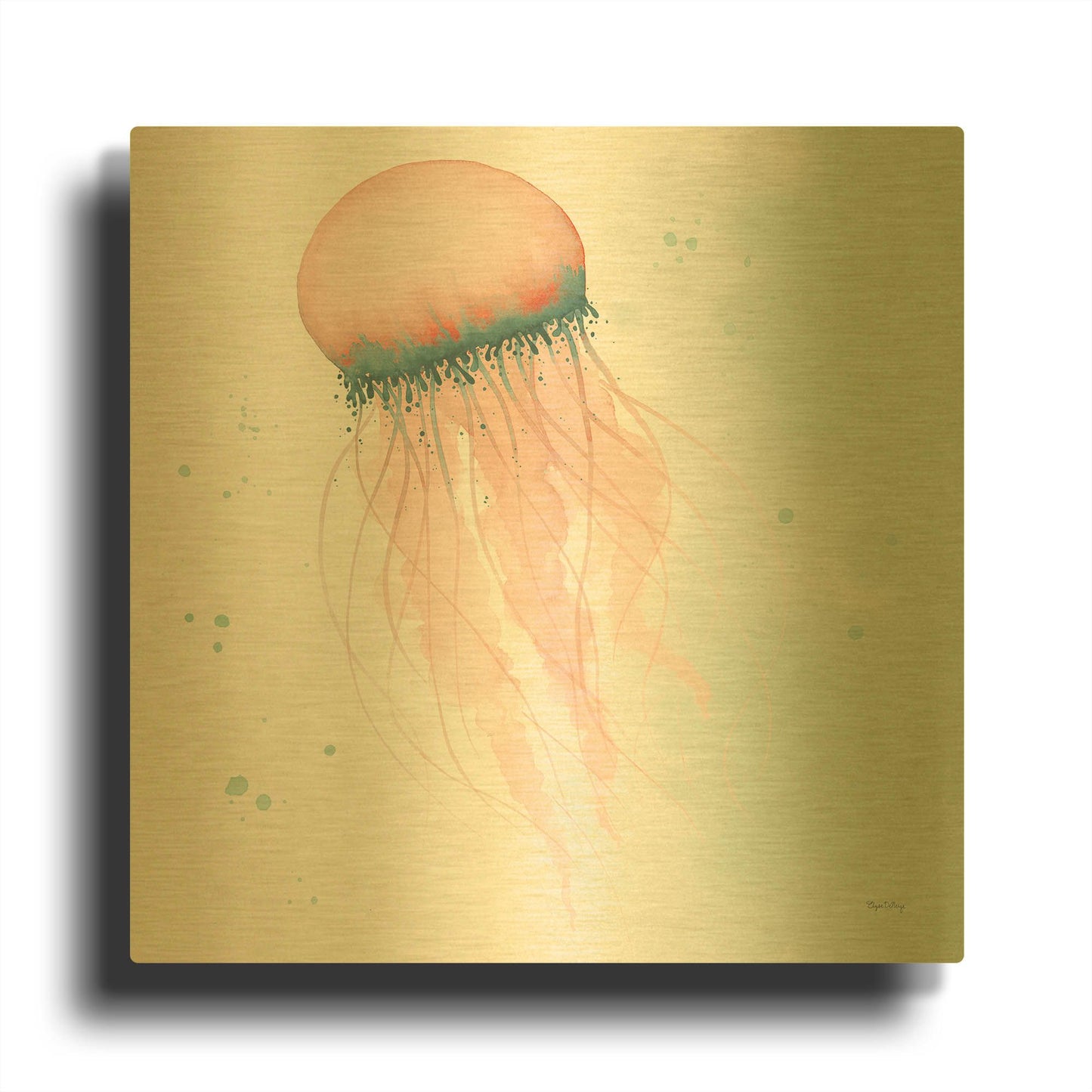 'Splash IV' By Elyse DeNeige Gold Metal Wall Art