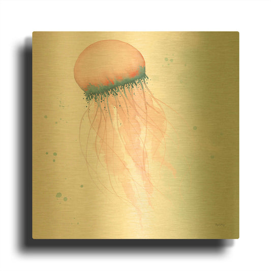 'Splash IV' By Elyse DeNeige Gold Metal Wall Art