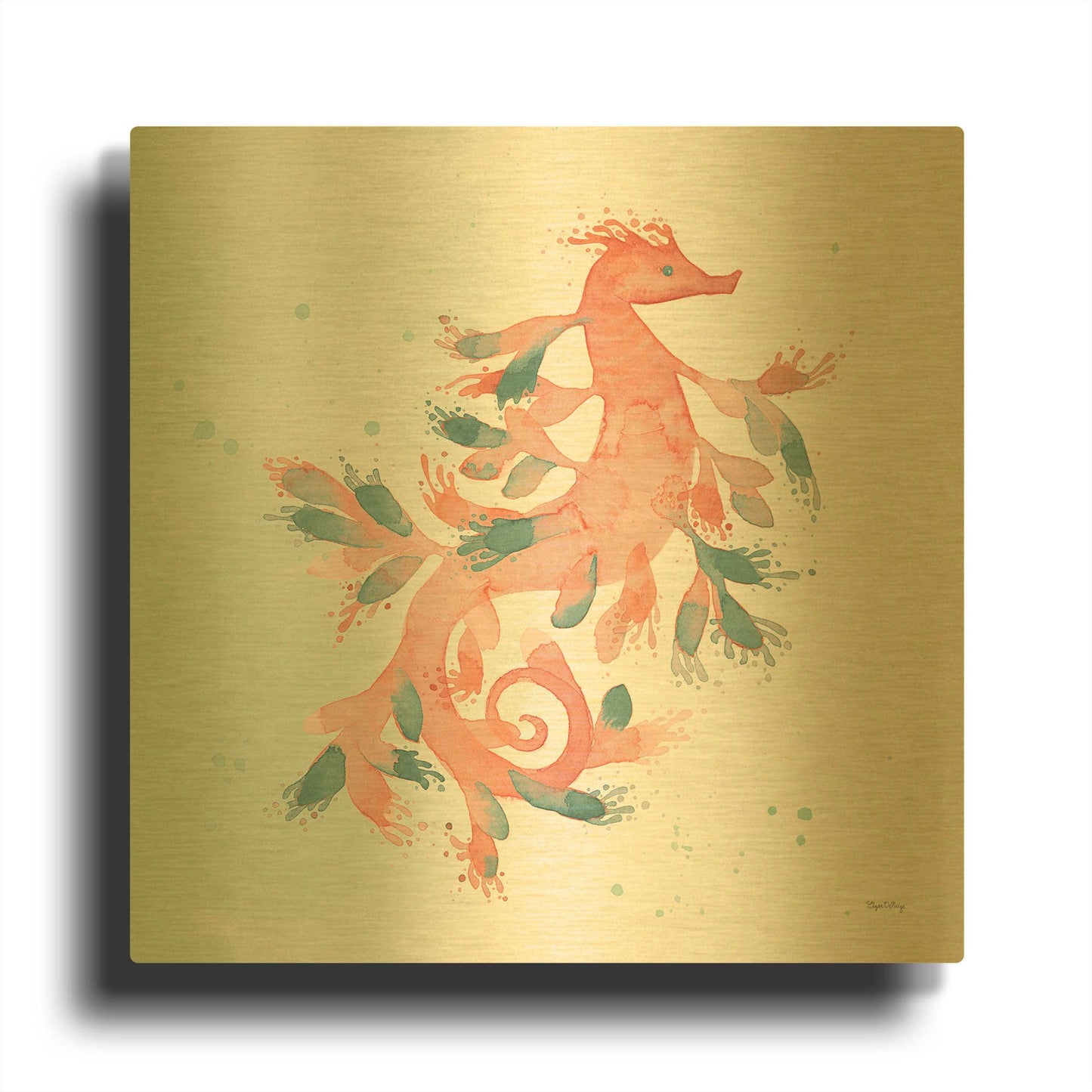 'Splash III' By Elyse DeNeige Gold Metal Wall Art