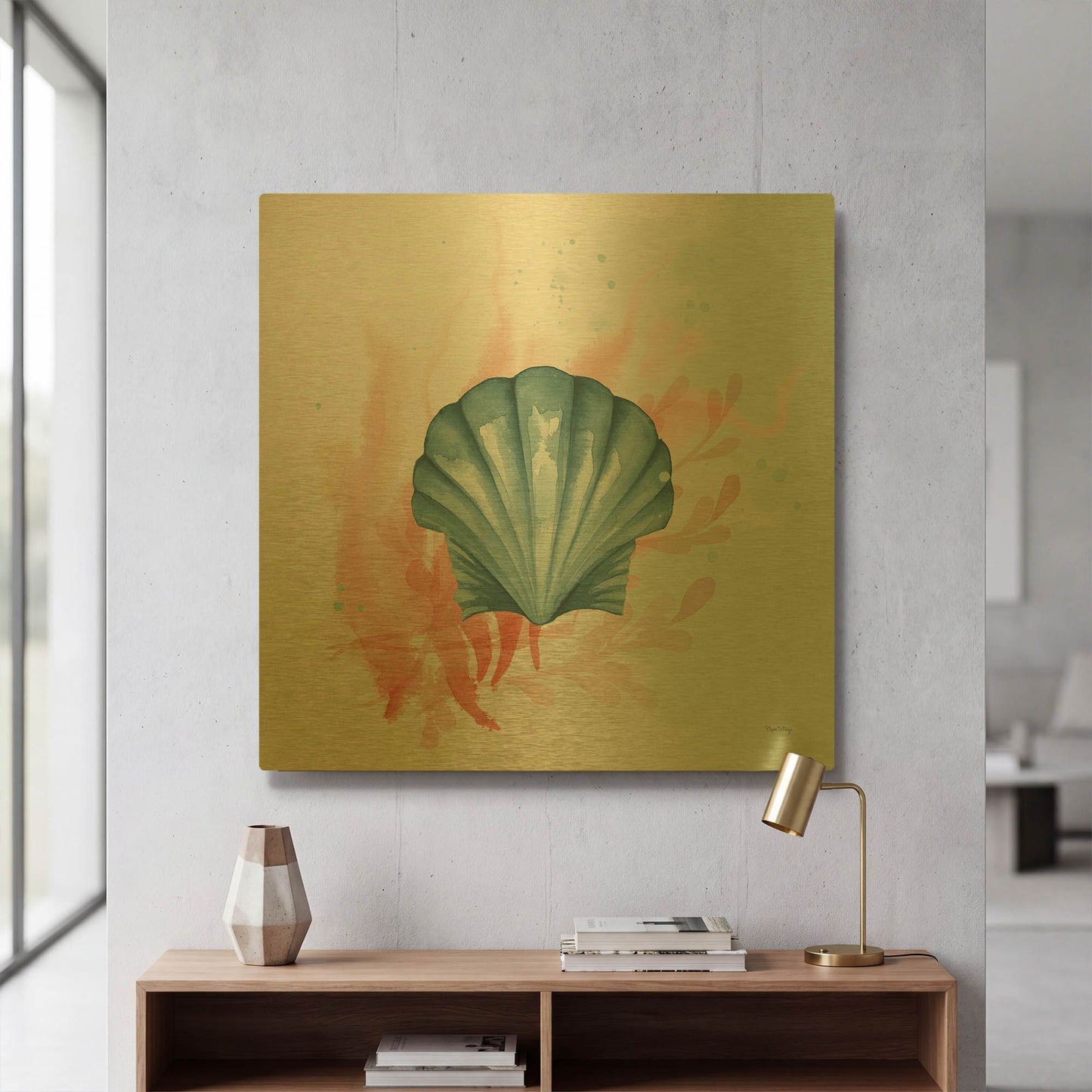 'Splash II' By Elyse DeNeige Gold Metal Wall Art