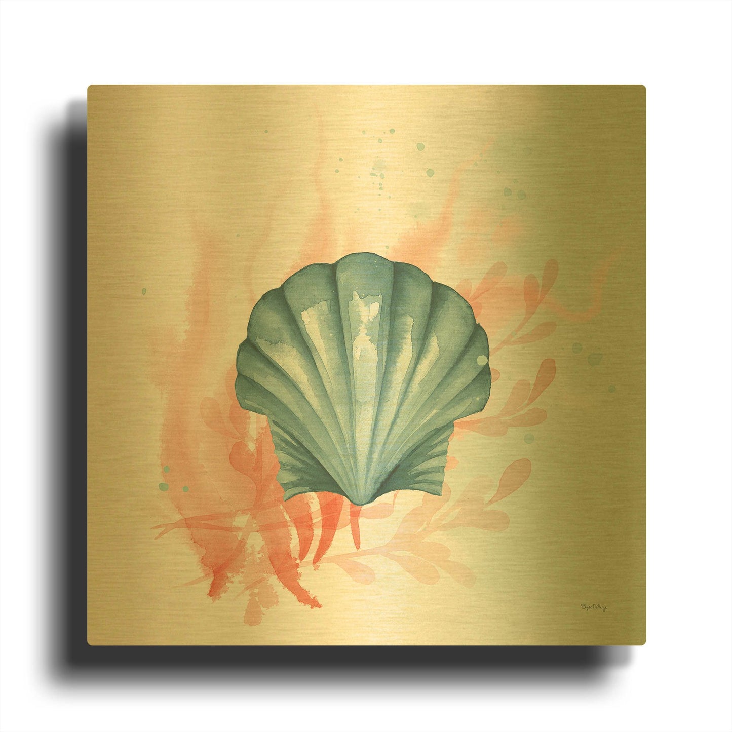 'Splash II' By Elyse DeNeige Gold Metal Wall Art