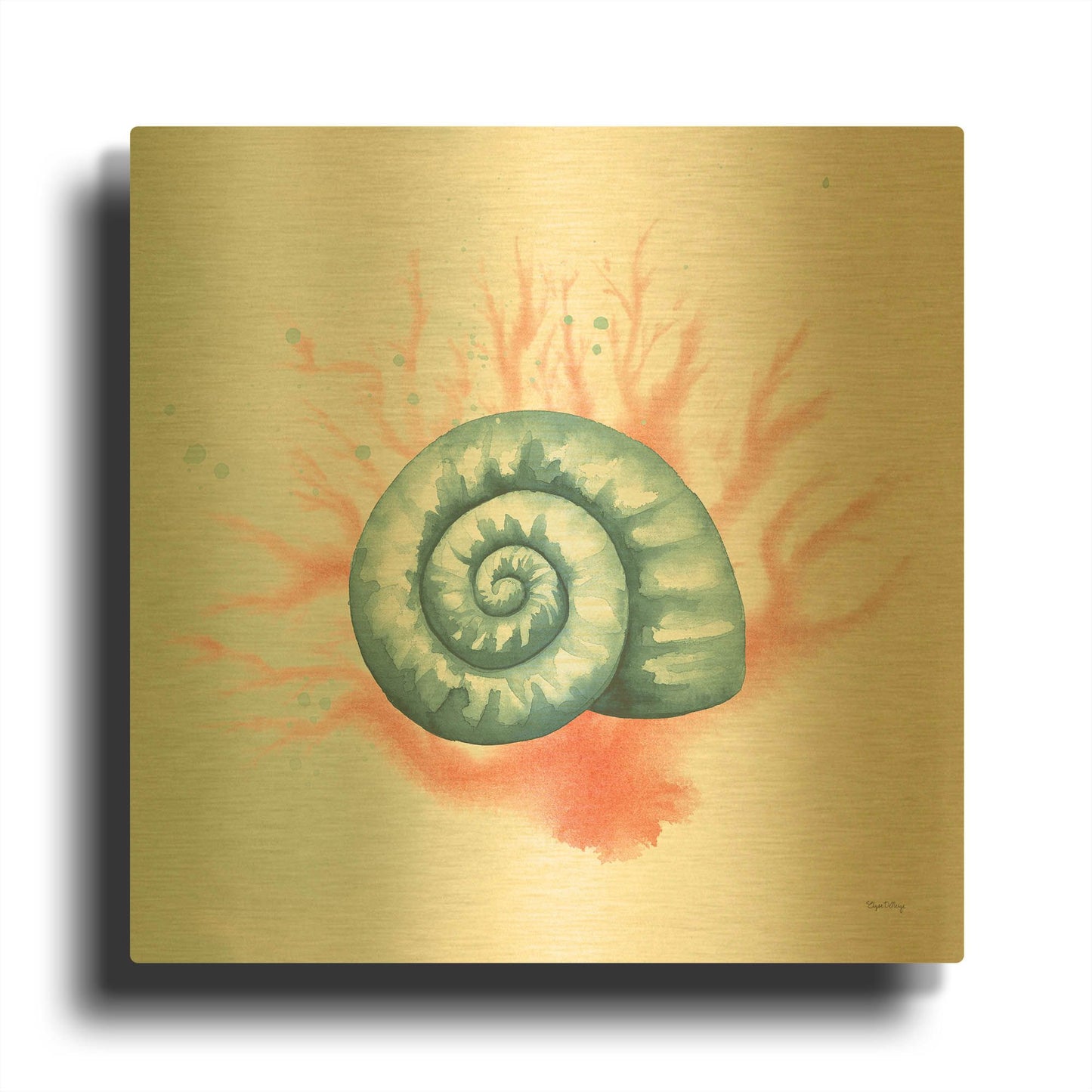 'Splash I' By Elyse DeNeige Gold Metal Wall Art