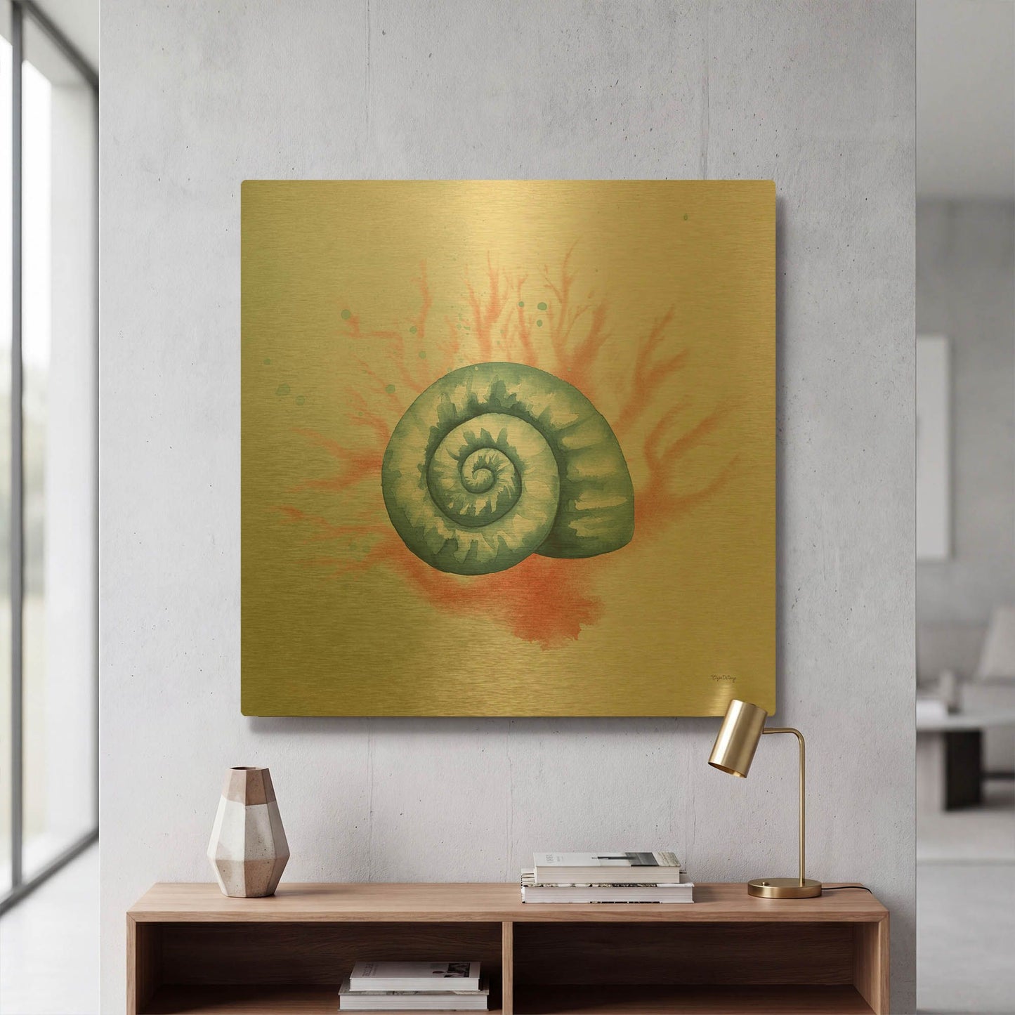 'Splash I' By Elyse DeNeige Gold Metal Wall Art
