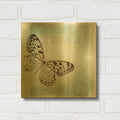 'Floating Butterfly IV' By Debra Van Swearingen Gold Metal Wall Art