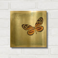'Floating Butterfly VI' By Debra Van Swearingen Gold Metal Wall Art