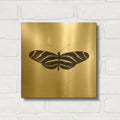 'Butterfly IX B&W' By Debra Van Swearingen Gold Metal Wall Art