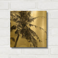 'Palm Tree Sepia II' By Debra Van Swearingen Gold Metal Wall Art