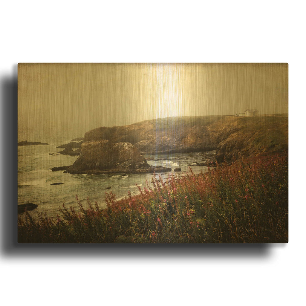 'Coastal Mist' By Debra Van Swearingen Gold Metal Wall Art