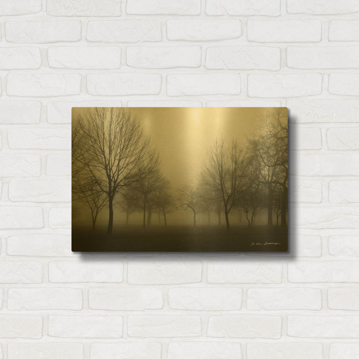 'Morning Mist' By Debra Van Swearingen Gold Metal Wall Art