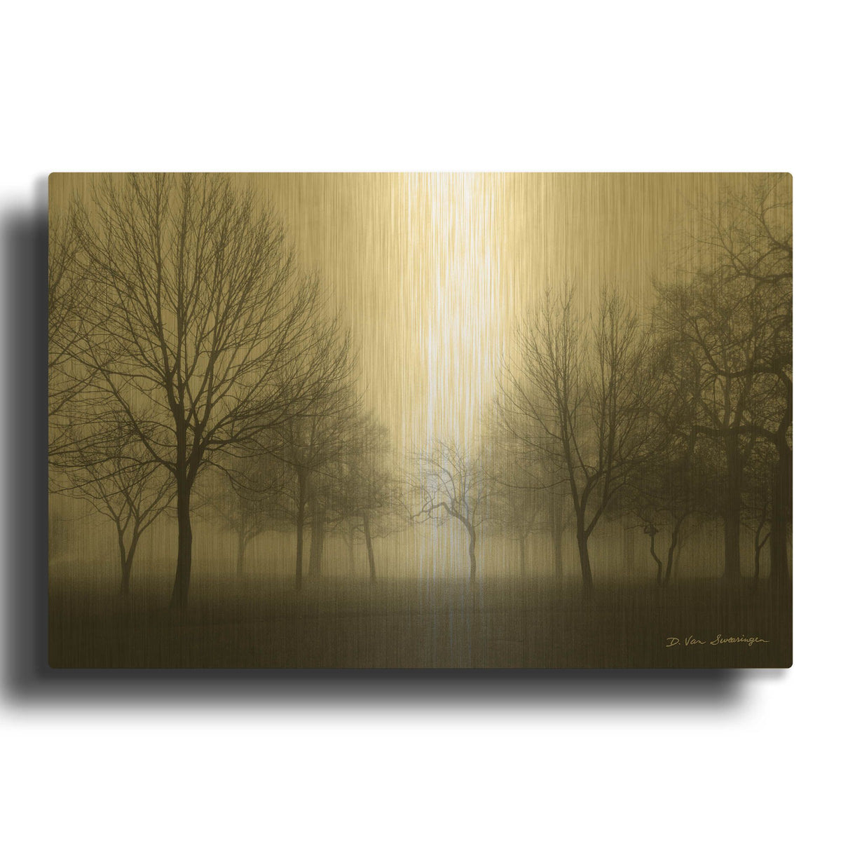 'Morning Mist' By Debra Van Swearingen Gold Metal Wall Art