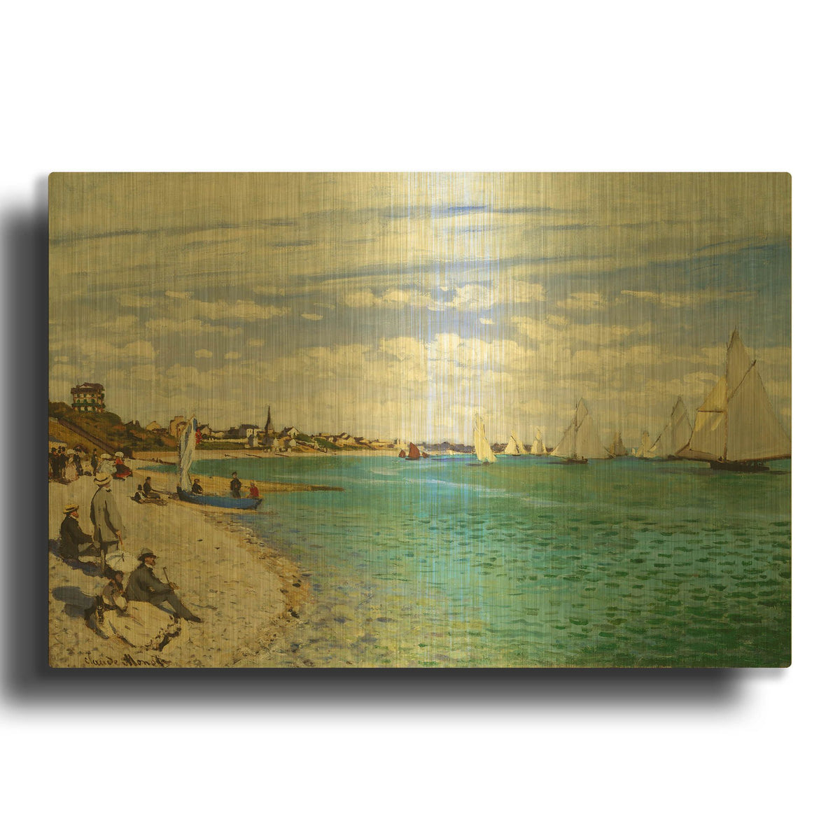 'Regatta at Sainte-Adresse' By Claude Monet Gold Metal Wall Art
