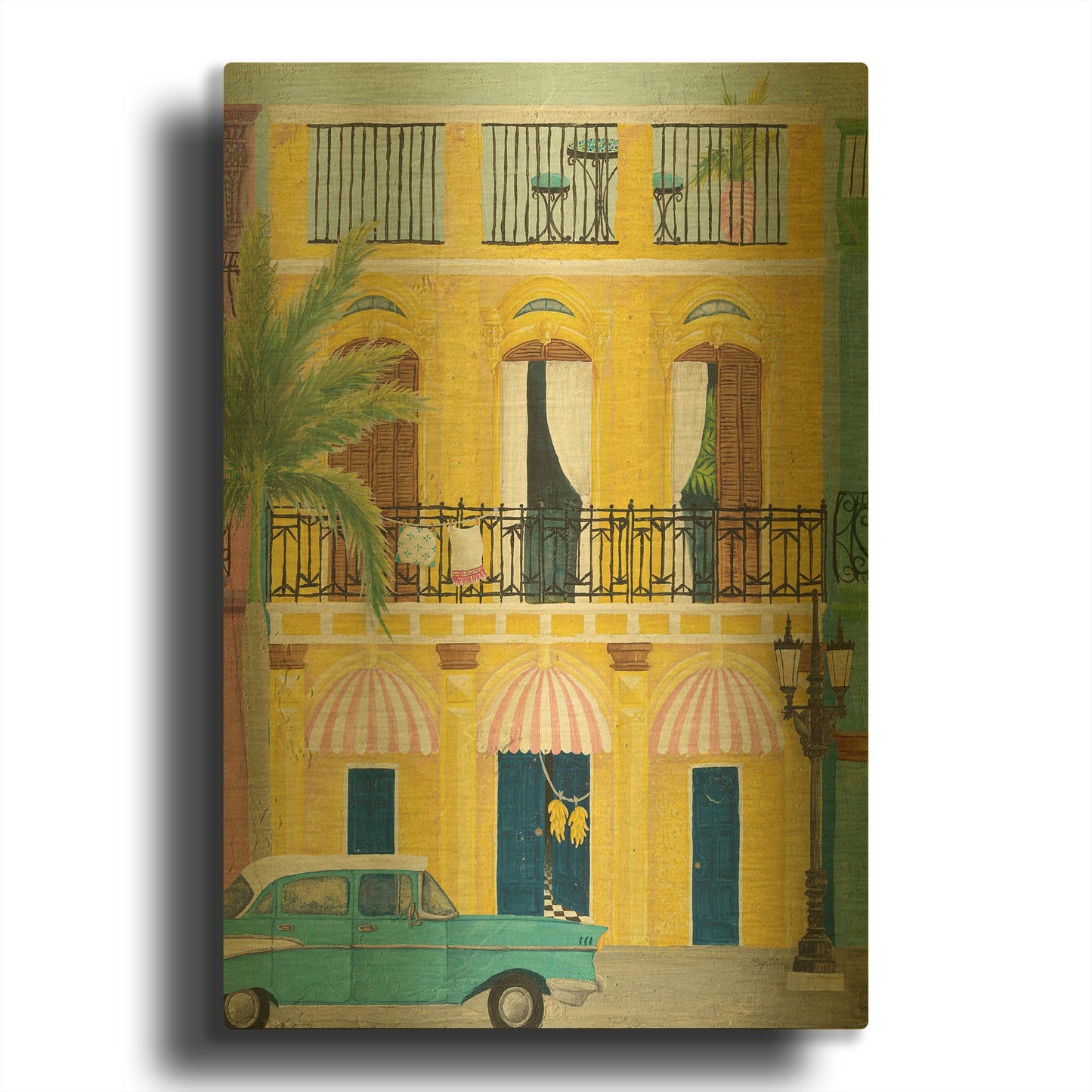 'Havana V' By Elyse DeNeige Gold Metal Wall Art